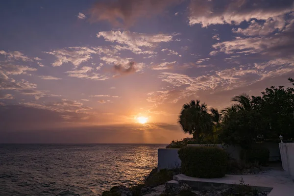 Zachód Słońca Karaibskiej Wyspie Curacao — Zdjęcie stockowe