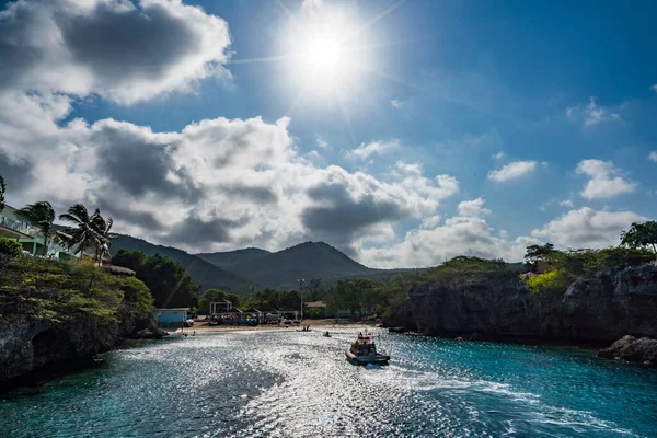 Vistas Costeiras Redor Ilha Caribenha Tropical Curaçao — Fotografia de Stock