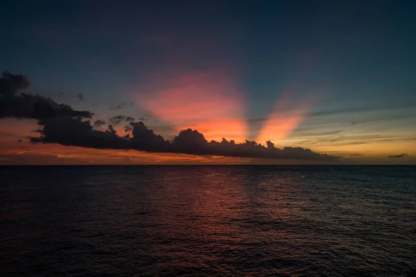 Moln Över Havet Utsikt Över Den Tropiska Karibiska Curacao — Stockfoto