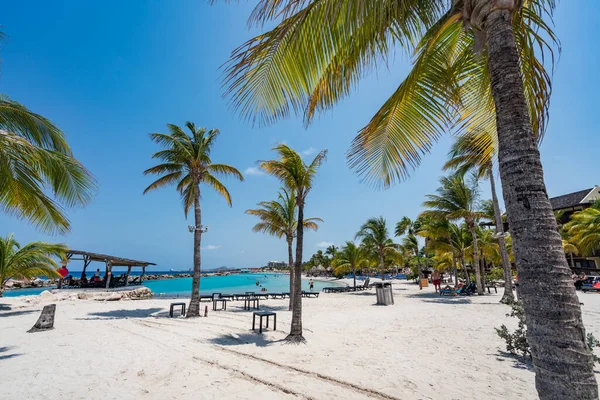 Plage Mambo Sur Île Caribéenne Curaçao — Photo