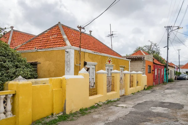 Otrobanda Şehrinde Yürüyen Curacao Hollanda Antilleri Nde Küçük Bir Karayip — Stok fotoğraf