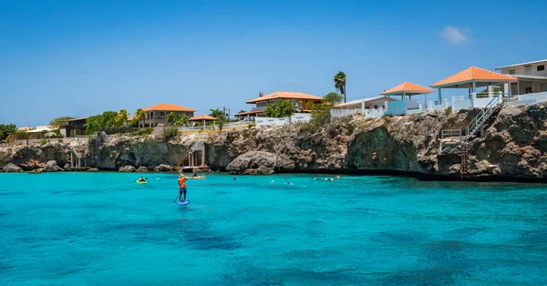 Vatten Utsikt Runt Den Tropiska Karibiska Curacao — Stockfoto