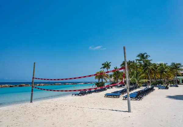 Plage Mambo Sur Île Caribéenne Curaçao — Photo