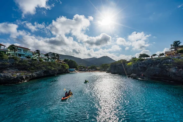 Vistas Costeiras Redor Ilha Caribenha Tropical Curaçao — Fotografia de Stock