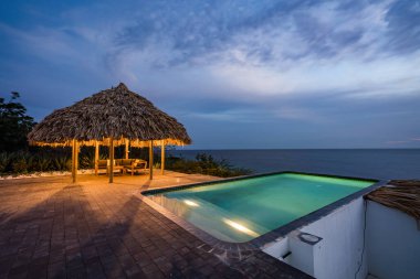 Tropikal Karayip adası Curacao 'nun manzarası 