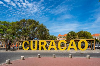 Otrobanda 'nın, Willemstad' ın, Curacao 'nun Dünya Mirası Bölgesi' nde dolaşıyorum. 