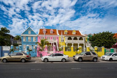 Walking around Willemstad and Peteermai on t Caribbean island of Curacao  clipart