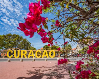 Otrobanda 'nın, Willemstad' ın, Curacao 'nun Dünya Mirası Bölgesi' nde dolaşıyorum. 