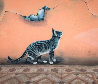 Otrobanda şehrinde yürüyen Curacao, Hollanda Antilleri 'nde küçük bir Karayip Adası' na bakıyor.