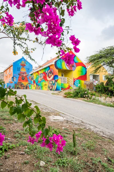 Otrobanda Şehrinde Yürüyen Curacao Hollanda Antilleri Nde Küçük Bir Karayip — Stok fotoğraf