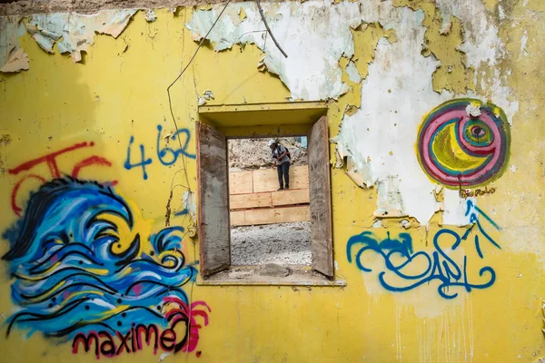 Promenader Runt Otrobanda City Curacao Utsikt Över Liten Karibisk Nederländska — Stockfoto