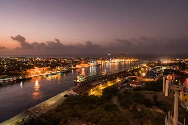 aerial view of ships on river during beautiful summer evening