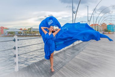 Curacao 'daki tipik bir tropik adanın güzel manzarası