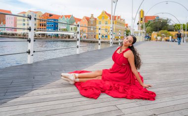 Curacao 'daki tipik bir tropik adanın güzel manzarası