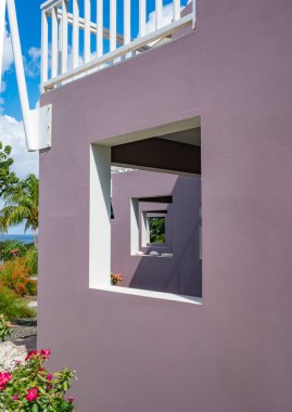 Curacao 'daki tipik bir tropik adanın güzel manzarası