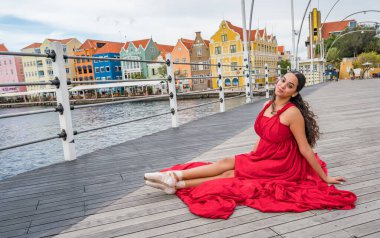 Curacao 'daki tipik bir tropik adanın güzel manzarası