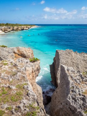Yönetmenler körfez ve plaj - Karayip adası Curacao 'nun manzarası 