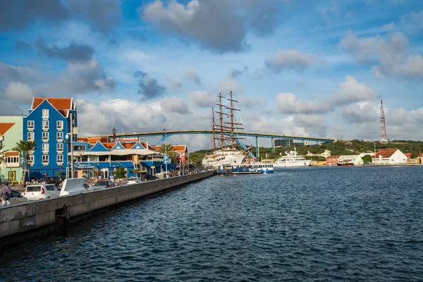 Boats Punda Views Caribbean Island Curacao — Stock Photo, Image