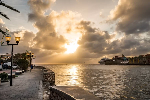 Lodě Pundě Výhledy Karibský Ostrov Curacao — Stock fotografie