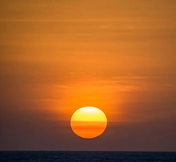 Solnedgång Över Oceanen Curacao — Stockfoto