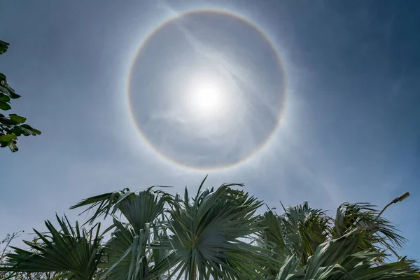 A sun halo, sundog, sunbow lots of words to describe this amazingevent - Curacao Caribbean