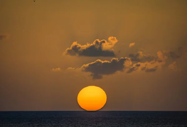 Solnedgång Över Oceanen Curacao — Stockfoto