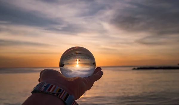 キュラソー島のカリブ海に沈む夕日 — ストック写真