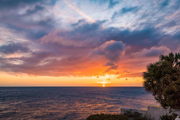 Sunset Ocean Caribbean Island Curacao — Stock Photo, Image