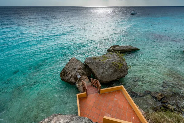 Beautiful View Typical Tropical Island Curacao — Stock Photo, Image