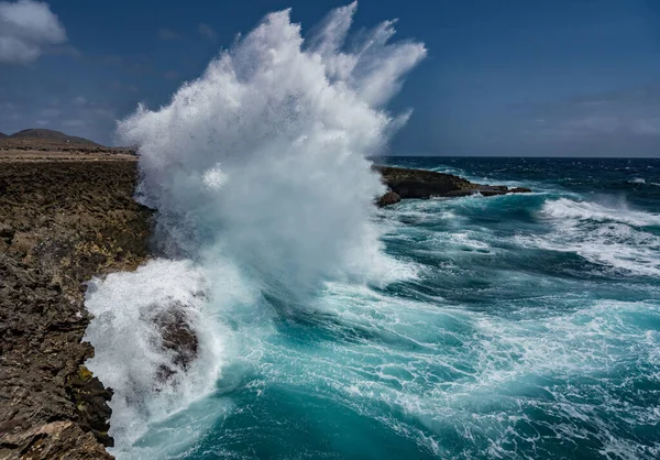 Зачаровує Морські Хвилі Справжня Сила Природи — стокове фото