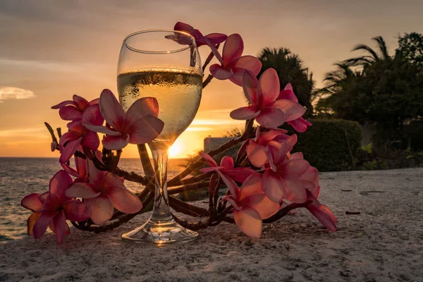 Sonnenuntergang Über Dem Ozean Auf Der Karibik Insel Curacao — Stockfoto