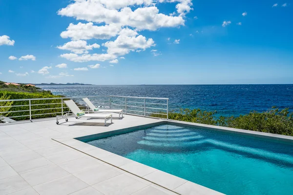 Hotel Lusso Resort Piscina Con Una Splendida Vista Sul Mare — Foto Stock