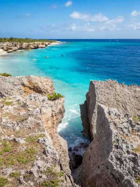 Bahía Directores Playa Vistas Isla Caribeña Curazao — Foto de Stock