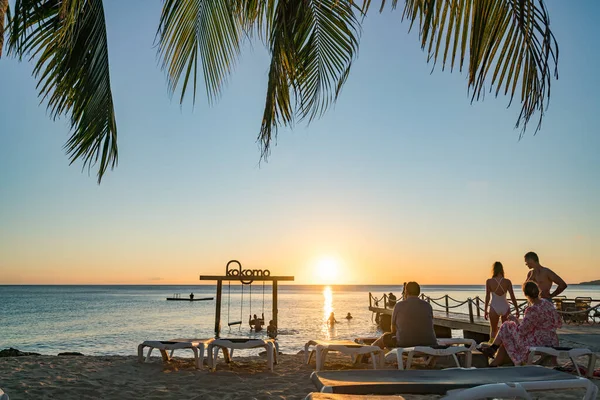 Solnedgång Över Oceanen Curacao — Stockfoto