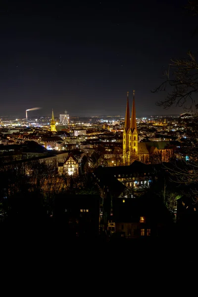Bielefeld City Bei Nacht Deutschland — Stockfoto