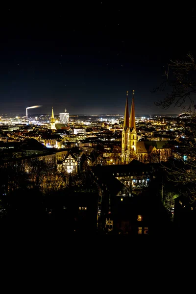Bielefeld City Night Germany — Stock Photo, Image