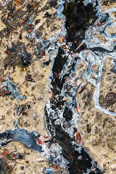 Загрязнение Воды Грязном Пляже — стоковое фото