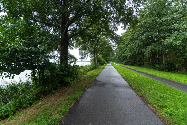 Wandel Fietspad Langs Het Steinhuder Meer Duitsland — Stockfoto