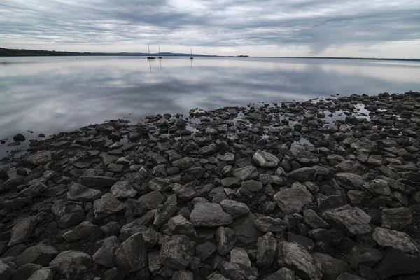 Tarde Tarde Steinhuder Meer Com Céu Nublado Alemanha — Fotografia de Stock