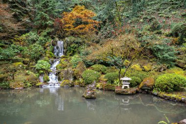 Bir Japon Bahçesinde Şelale, Portland, Oregon