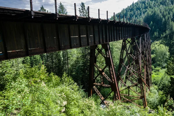 Steel Railroad Bridge Northern Idaho — Stock Photo, Image