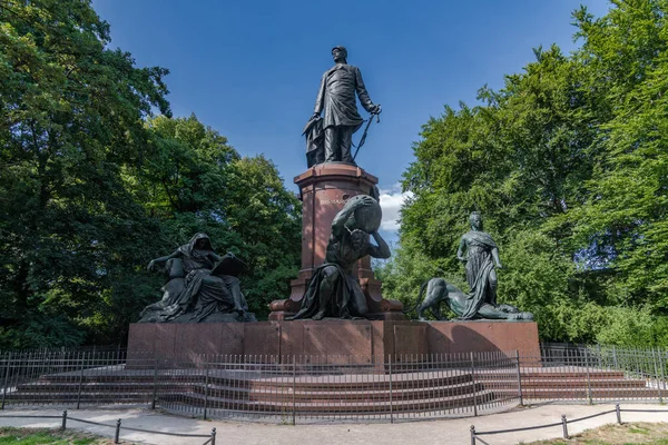 Historisches Bismarck Denkmal Berliner Tiergarten Otto Von Bismarck Erster Reichskanzler — Stockfoto