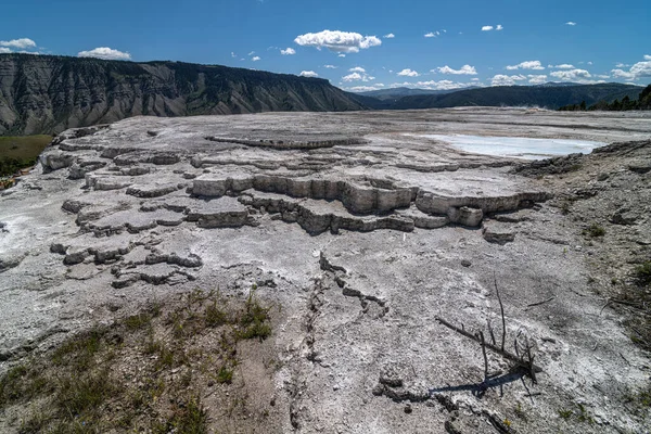 Zona Mamut Hot Springs Parque Nacional Yellowstone — Foto de Stock