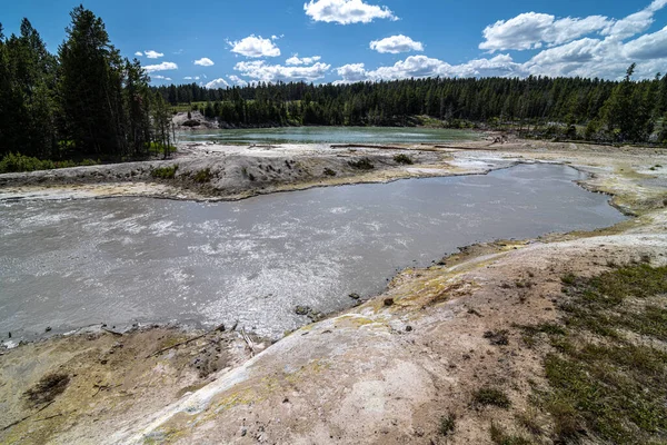 Black Dragon Caldron Sour Lake Mud Volcano Área Yellowstone National — Foto de Stock