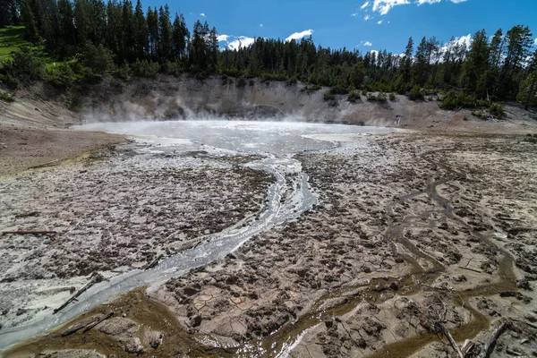 Área Del Volcán Mud Parque Nacional Yellowstone — Foto de Stock