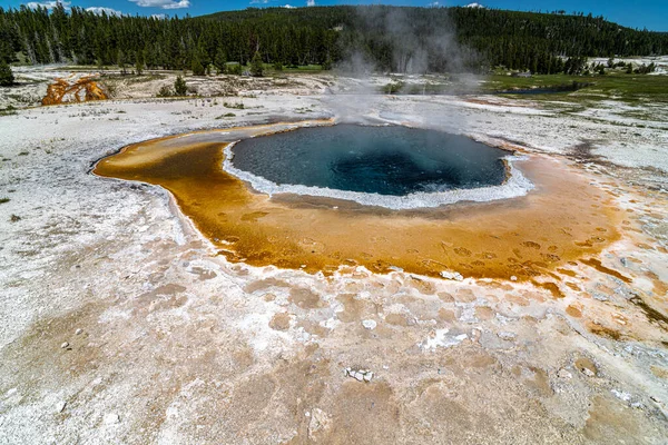 Crested Pool Upper Geyser Basin Area Yellowstone National Park — стокове фото