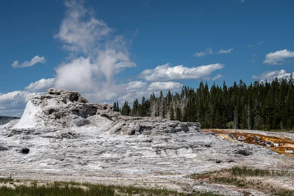 Castle Geyser Zona Cuenca Del Geiser Superior Parque Nacional Yellowstone — Foto de Stock