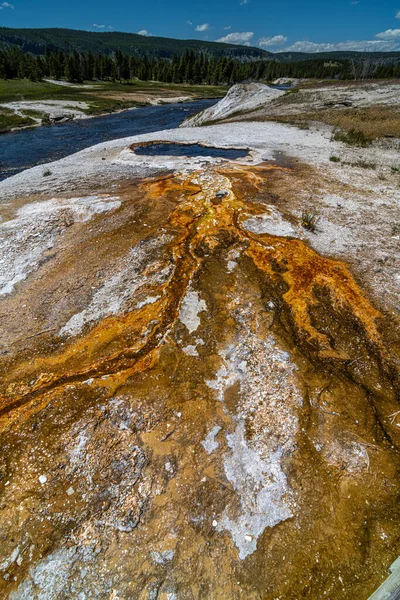 South Scalloped Spring Upper Geyser Basin Área Parque Nacional Yellowstone — Foto de Stock