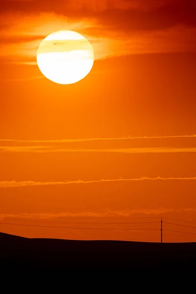 Ηλιοβασίλεμα Πάνω Από Την Palouse Στην Πολιτεία Της Ουάσιγκτον — Φωτογραφία Αρχείου