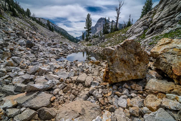 Sawtooth Mountain Area Nära Sawtooth Lake Idaho — Stockfoto